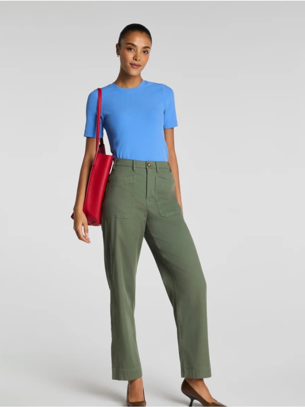 NWT Spanx Utility Barrel Leg Pant with Patch Pockets. Size M Tall.